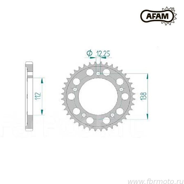 11508-45 Звезда ведомая (алюминий) 530# CBR1100XX 96-08 -1 AFAM 11508-45