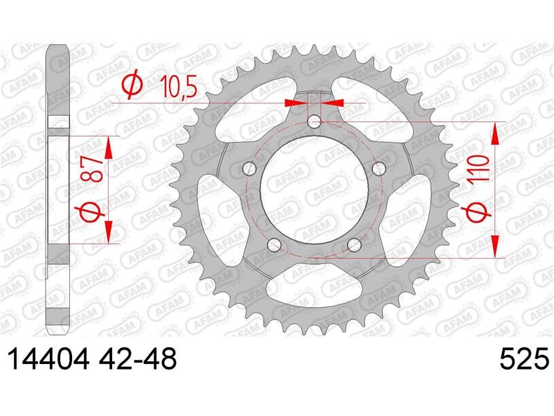 14404-45 Звезда ведомая #525 SV 650 AFAM 14404-45
