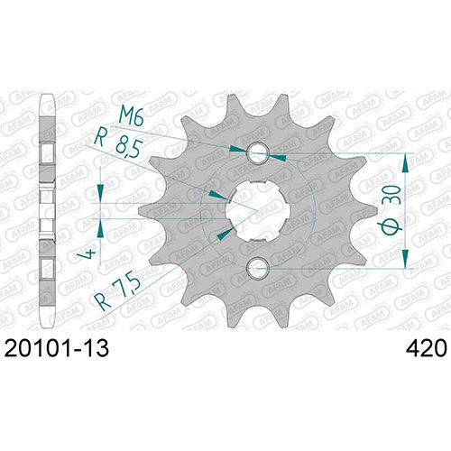20101-13 Звездочка цепи 420 AFAM 20101-13 (JTF249.13)