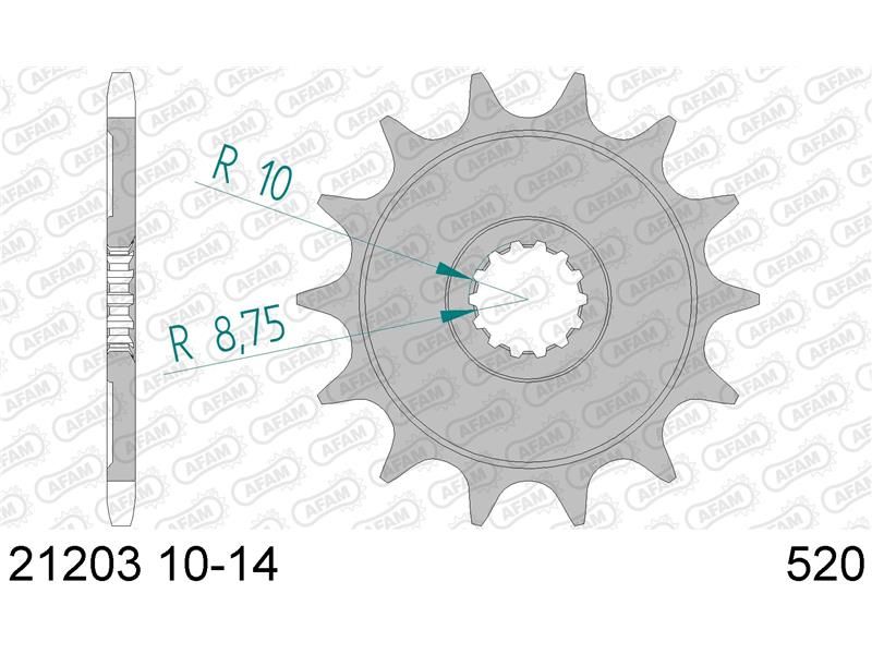 21203-13 Звезда ведущяя #520 WR 125 WR 200 AFAM 21203-13 (JTF564.13)