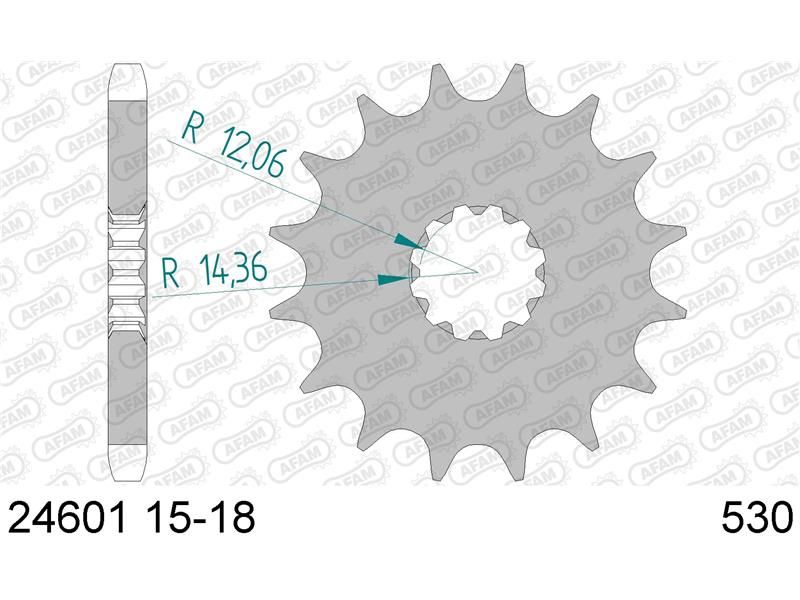 24601-17 Звезда ведущяя #530 GPZ 900 ZZR 1100 ZZR 1200 ZZR 1400 AFAM 24601-17 (JTF517.17)