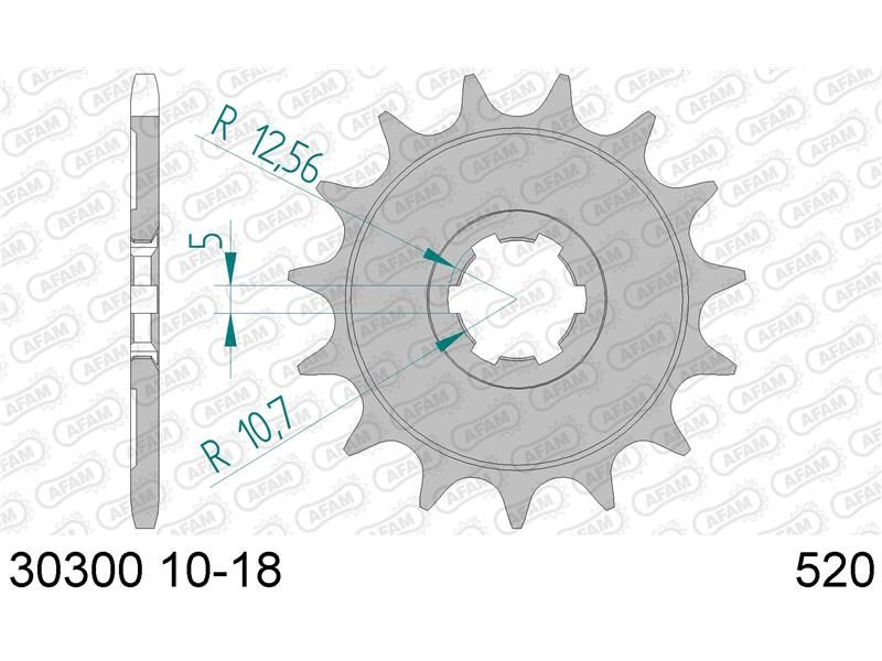 30300-12 Звезда ведущяя #520 YF125 A YF 125 M Grizzly AFAM 30300-12 (JTF569.12)