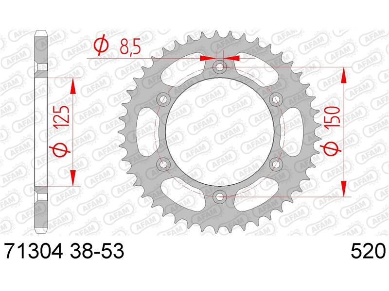 71304-40 Звезда ведомая #520 640 LC4 Supermoto FS 650 690 Supermoto AFAM 71304-40