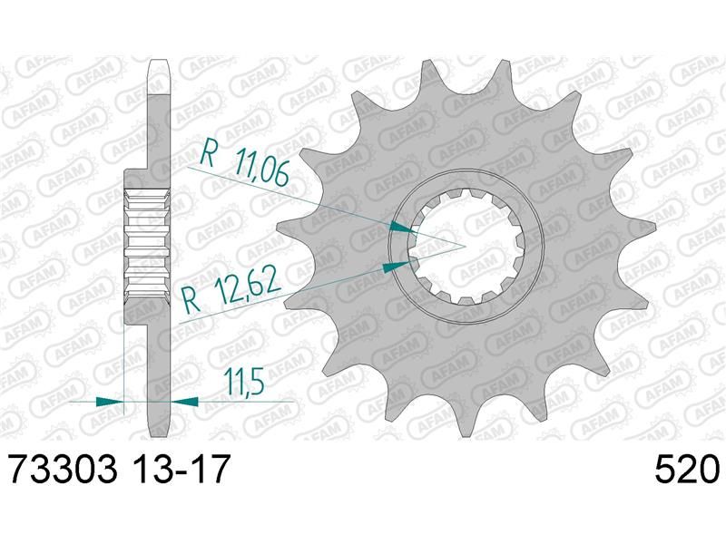 73303-17 Звезда ведущяя #520 640 LC4 Supermoto AFAM 73303-17