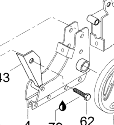 Суппорт задней подвески левый оригинал BRP 539672 M539672 для BRP LYNX/Ski-Doo (LH Support)