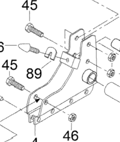 Суппорт задней подвески правый оригинал BRP 539673 M539673 для BRP LYNX/Ski-Doo (RH Support)