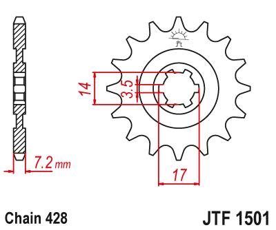 Звезда ведущая JT JTF1501.12 (JTF1501-12) (F1501-12)