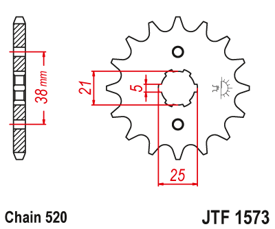 Звезда ведущая JT JTF1573.14 (JTF1573-14) (F1573-14)