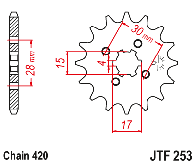Звезда ведущая JT JTF253.13 (JTF253-13) (F253-13)