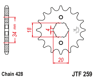 Звезда ведущая JT JTF259.14 (JTF259-14) (F259-14)