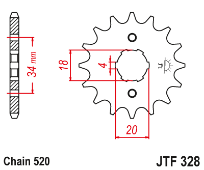 Звезда ведущая JT JTF328.13 (JTF328-13) (F328-13)