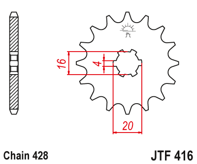 Звезда ведущая JT JTF416.15 (JTF416-15) (F416-15)