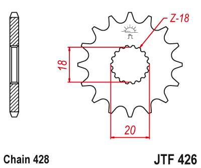 Звезда ведущая JT JTF426.13 (JTF426-13) (F426-13)