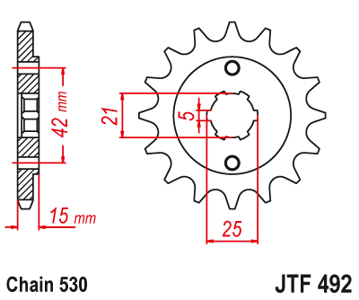 Звезда ведущая JT JTF492.14 (JTF492-14) (F492-14)