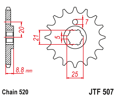 Звезда ведущая JT JTF507.14 (JTF507-14) (F507-14)