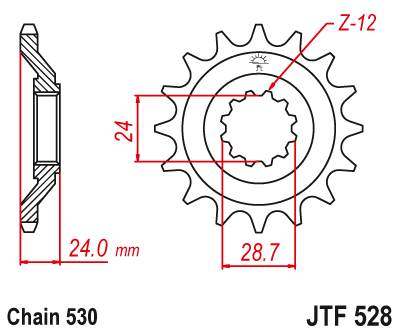 Звезда ведущая JT JTF528.17 (JTF528-17) (F528-17)