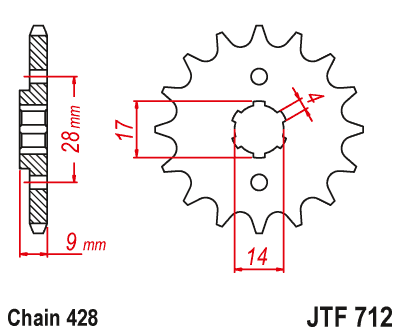 Звезда ведущая JT JTF712.13 (JTF712-13) (F712-13)