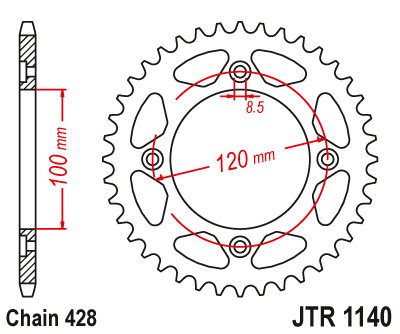 Звезда ведомая JT JTr1140.56 (JTr1140-56) (r1140-56) для Betamotor Road