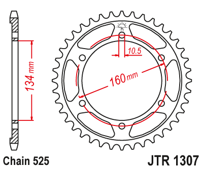 Звезда ведомая JT JTR1307.41 (JTR1307-41) (R1307-41)