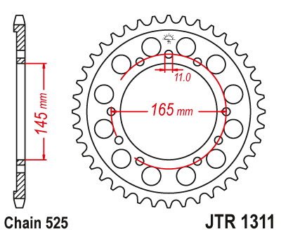 Звезда ведомая JT JTR1311.45 (JTR1311-45) (R1311-45)