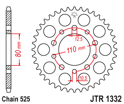Звезда ведомая JT JTR1332.43 (JTR1332-43) (R1332-43)