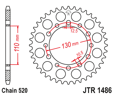 Звезда ведомая JT JTR1486.40 (JTR1486-40) (R1486-40)
