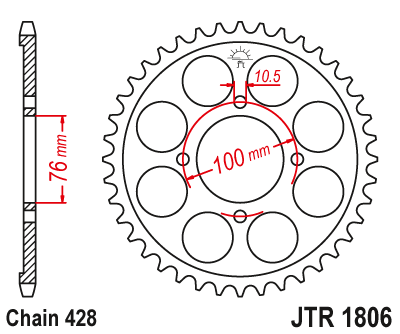 Звезда ведомая JT JTR1806.56 (JTR1806-56) (R1806-56)