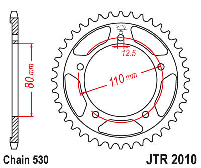 Звезда ведомая JT JTR2010.45 (JTR2010-45) (R2010-45)