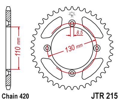 Звезда ведомая JT JTR215.49 (JTR215-49) (R215-49)