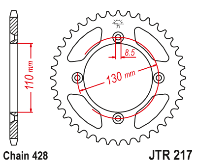 Звезда ведомая JT JTR217.50 (JTR217-50) (R217-50)