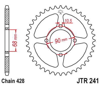 Звезда ведомая JT JTR241.53 (JTR241-53) (R241-53)