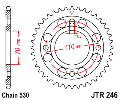 Звезда ведомая JT JTR246.35 (JTR246-35) (R246-35)