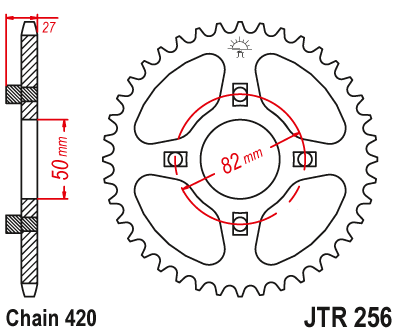 Звезда ведомая JT JTR256.43 (JTR256-43) (R256-43)