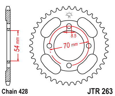 Звезда ведомая JT JTR263.34 (JTR263-34) (R263-34)