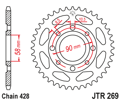 Звезда ведомая JT JTR269.36 (JTR269-36) (R269-36)