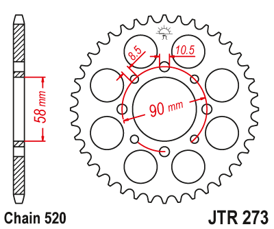 Звезда ведомая JT JTR273.42 (JTR273-42) (R273-42)