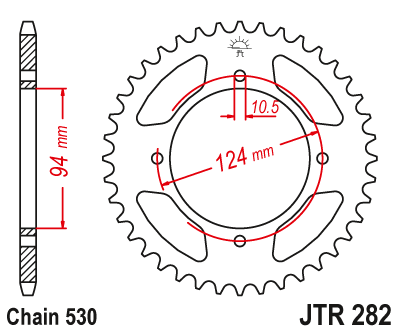 Звезда ведомая JT JTR282.37 (JTR282-37) (R282-37)