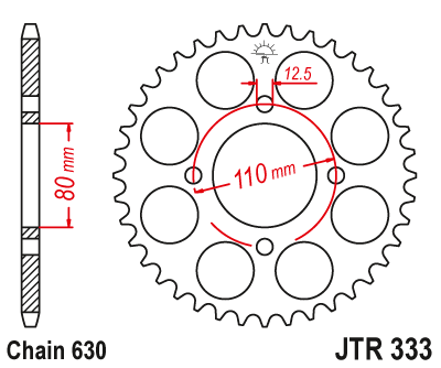 Звезда ведомая JT JTR333.41 (JTR333-41) (R333-41)