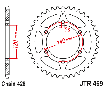 Звезда ведомая JT JTR469.53 (JTR469-53) (R469-53)