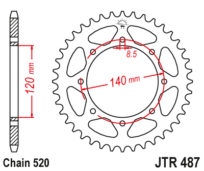 Звезда ведомая JT JTR487.37 (JTR487-37) (R487-37) для Kawasaki Road