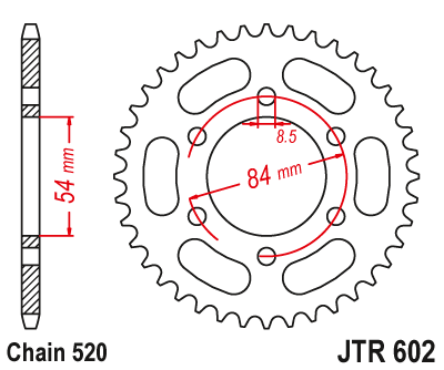 Звезда ведомая JT JTR602.44 (JTR602-44) (R602-44)