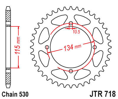 Звезда ведомая JT JTR718.44 (JTR718-44) (R718-44)