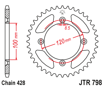Звезда ведомая JT JTR798.44 (JTR798-44) (R798-44)