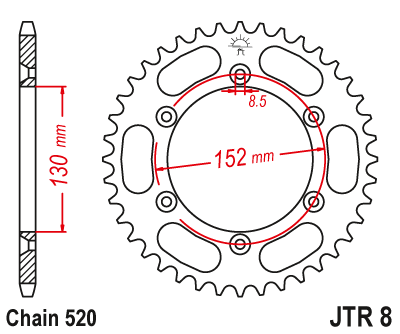 Звезда ведомая JT JTR8.48 (JTR8-48) (R8-48)