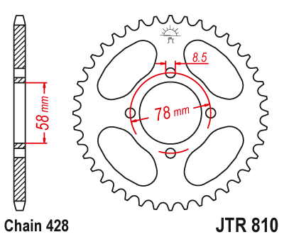 Звезда ведомая JT JTR810.36 (JTR810-36) (R810-36)
