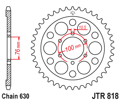 Звезда ведомая JT JTR818.40 (JTR818-40) (R818-40)