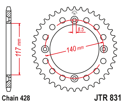 Звезда ведомая JT JTR831.48 (JTR831-48) (R831-48)