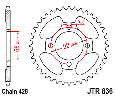 Звезда ведомая JT JTR836.39 (JTR836-39) (R836-39)