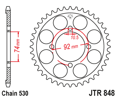 Звезда ведомая JT JTR848.37 (JTR848-37) (R848-37)