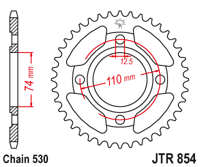 Звезда ведомая JT JTR854.41 (JTR854-41) (R854-41)